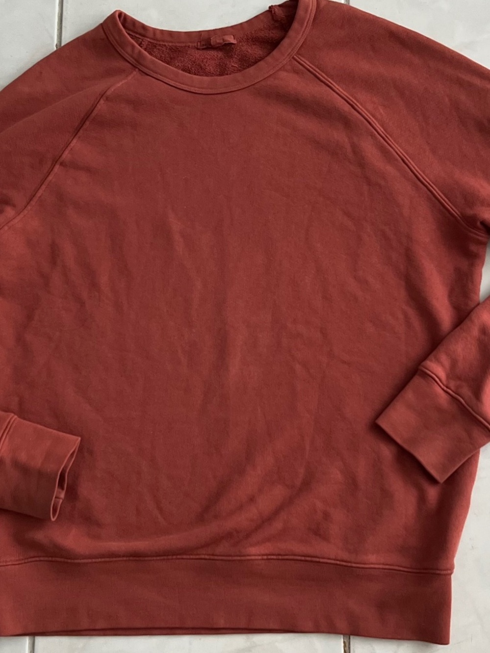 It Is Well L.A. Terracotta Orange Everyday French Terry Raglan Sweatshirt M